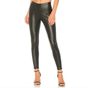 N Philanthropy Revolve faux‎ leather black high rise leggings size XS